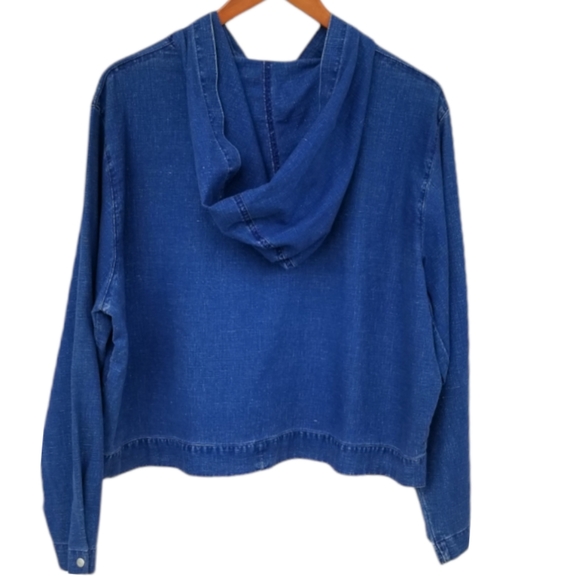 Venezia Jeans Jeans Hooded Jacket Dark Wash - Picture 4 of 8